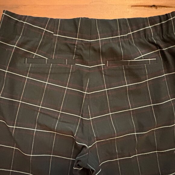 TRIBAL FIA PRINTED TROUSER BLACK WINDOW PANE PLAID; SZ 8; NWT - Picture 5 of 7